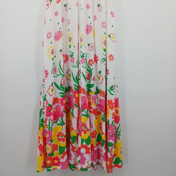 Mister Zimi Abbie Maxi Dress In White Meadow Size 6US/10AUS Floral Print Viscose - Picture 6 of 16